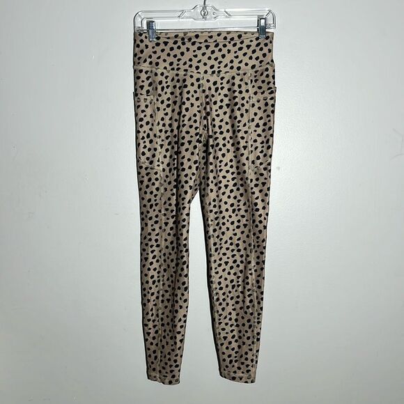 Gilly Hicks Hollister Leopard Print Full Length Leggings Athleisure Neutral - Picture 1 of 9